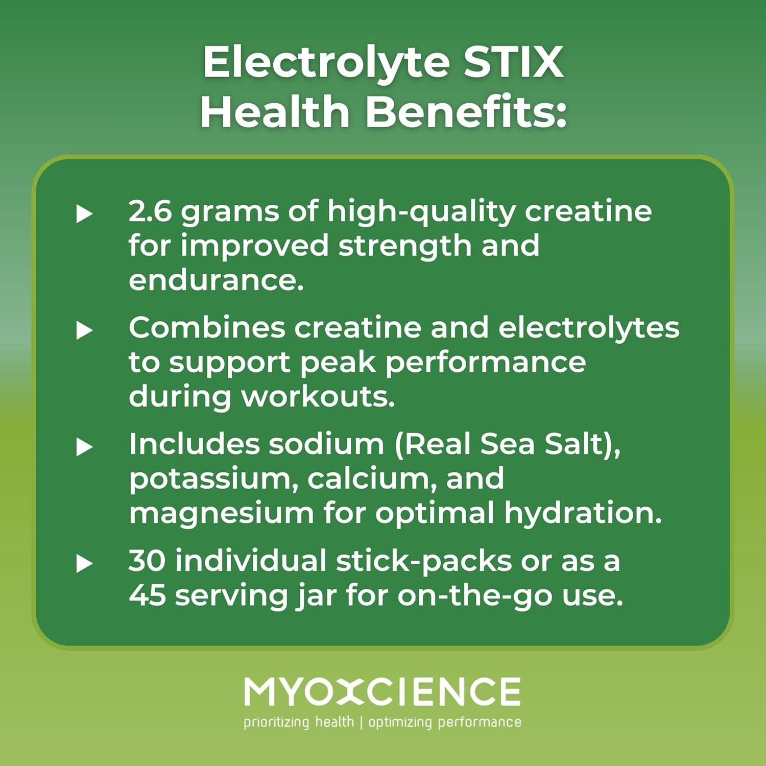 MYOXCIENCE Electrolitos en Polvo con Creatina 45 Porciones - Limón Lima