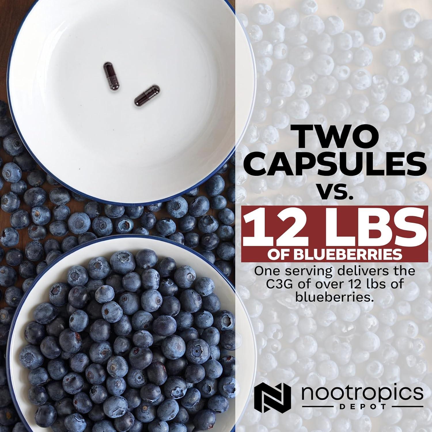 Cápsulas de Cianidina 3-Glucosido Nootropics Depot 125mg 60 Unidades