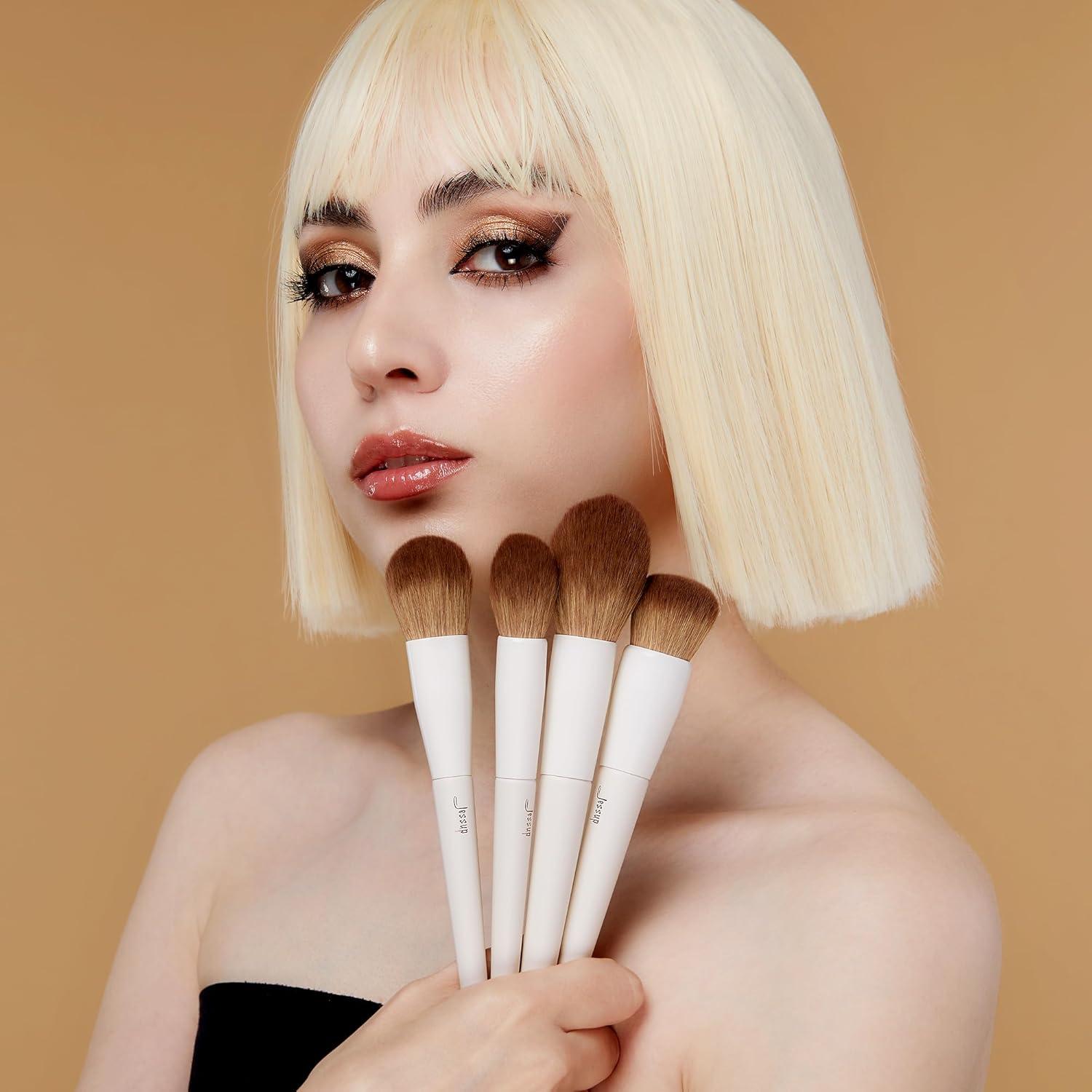 Juego de Brochas de Maquillaje Jessup 5 Piezas Veganas