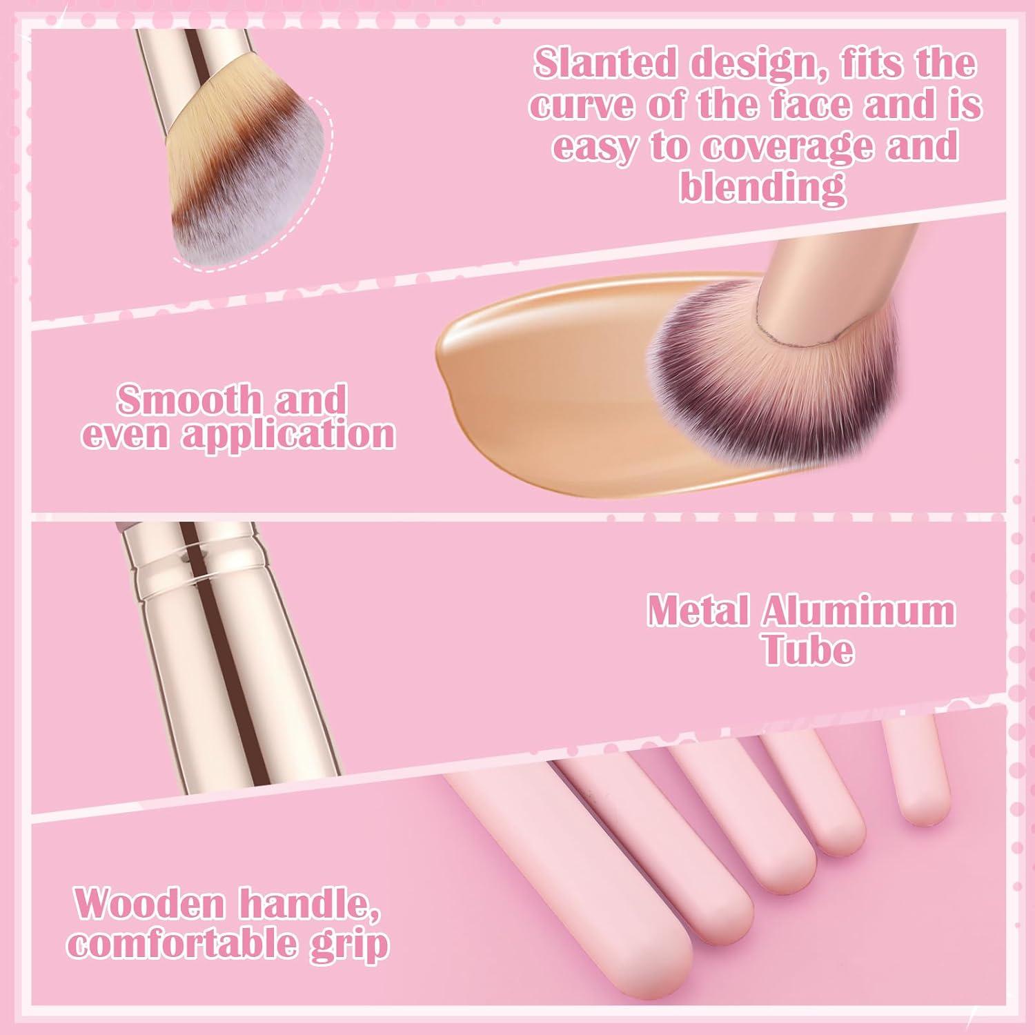 Juego de 5 Pinceles de Maquillaje ProSuites Multifuncionales