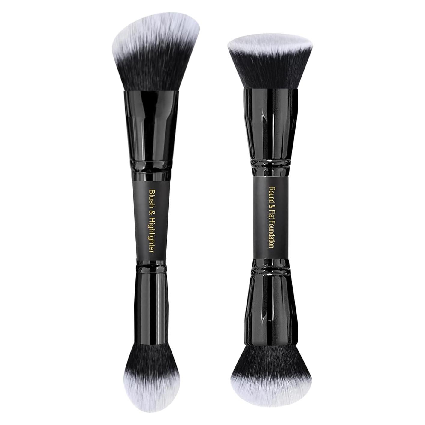 Juego de Brochas de Maquillaje LORYP 2Pcs Doble Extremo