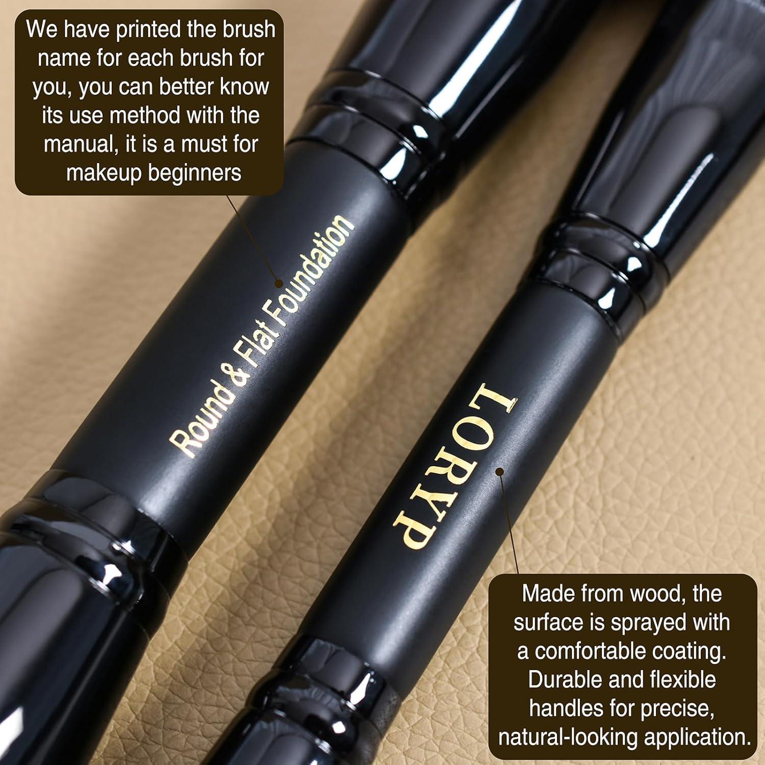 Juego de Brochas de Maquillaje LORYP 2Pcs Doble Extremo