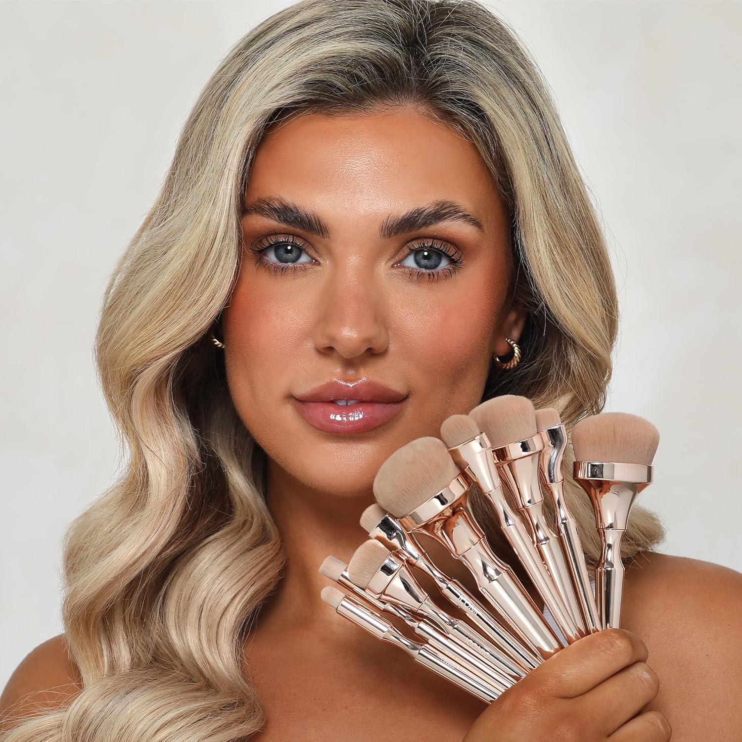 Juego de Brochas de Maquillaje ICONIC LONDON HD Blend 9 Pzas