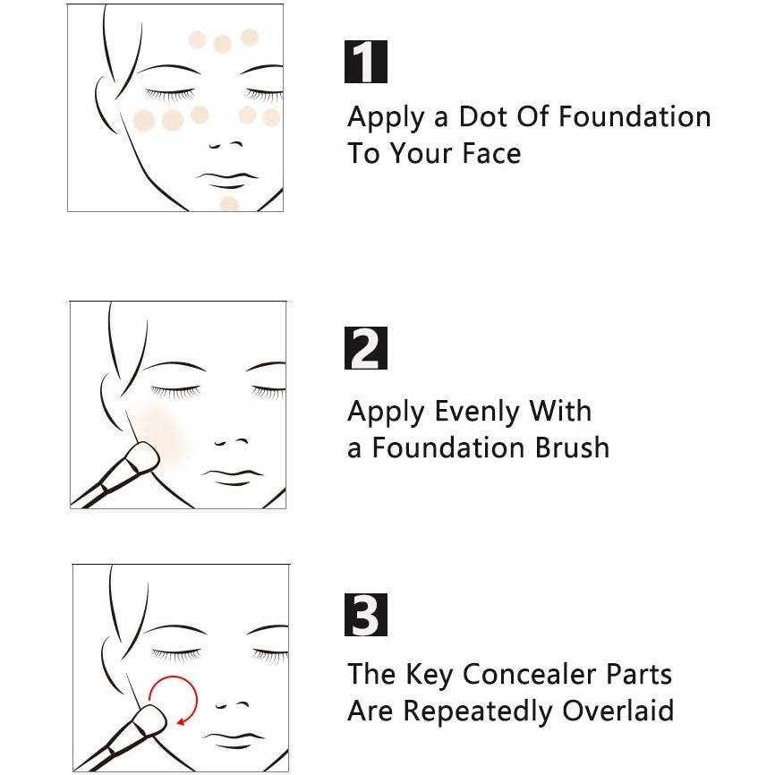 Brocha Kabuki de Base EVRCHGIEA Tamaño M Azul