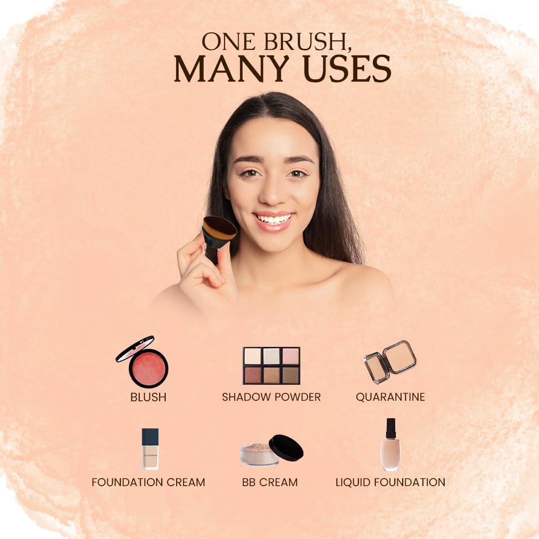 Brocha de Maquillaje Kabuki Soutakamechi - Punta Plana, Cerdas Suaves