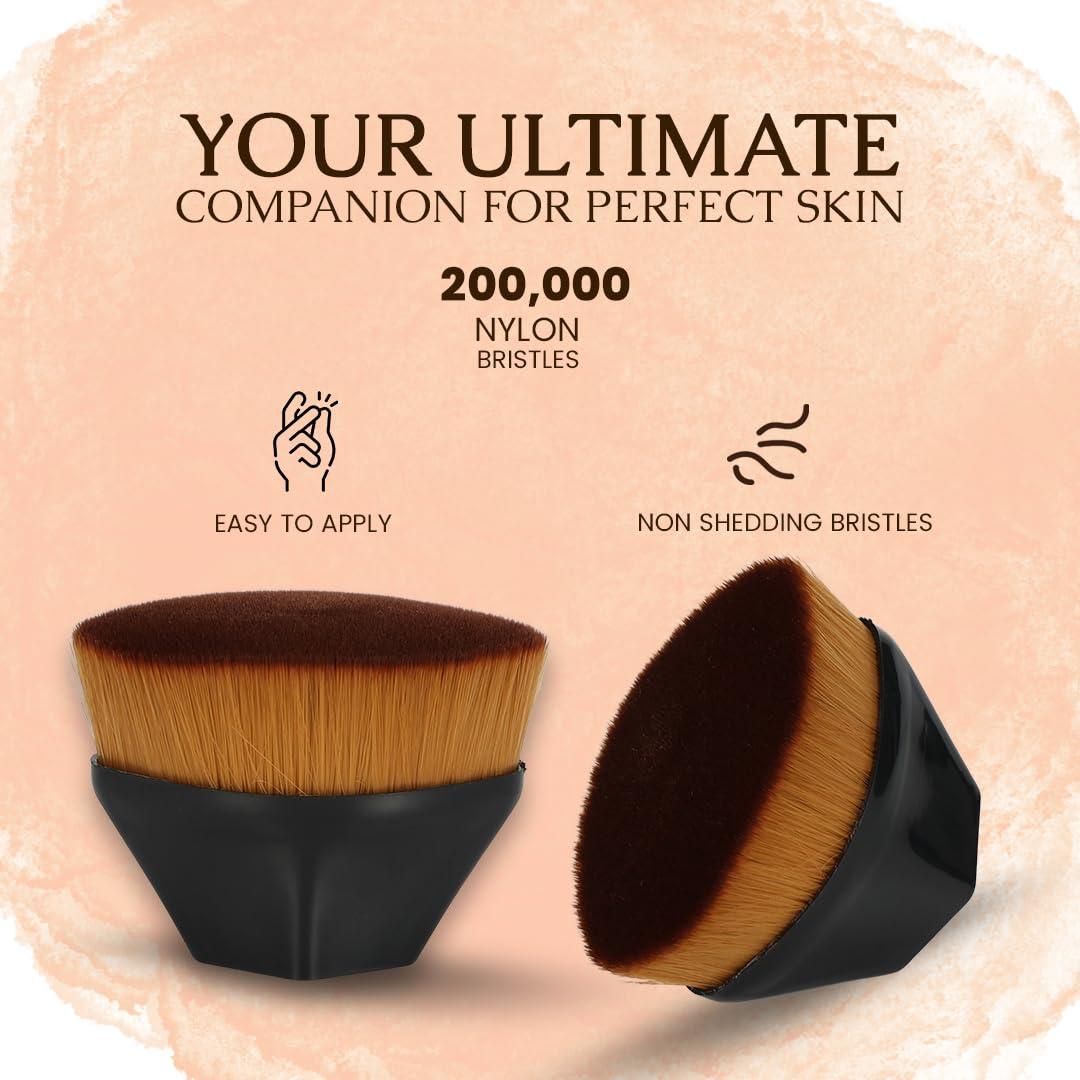 Brocha de Maquillaje Kabuki Soutakamechi - Punta Plana, Cerdas Suaves