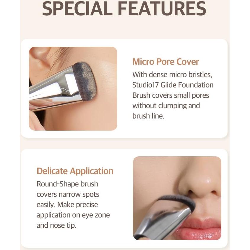 Brocha plana para base líquida The Bkor 21x4.6 cm