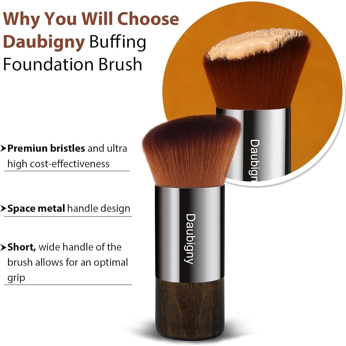 Brocha de Fundación Daubigny Kabuki para Maquillaje Líquido