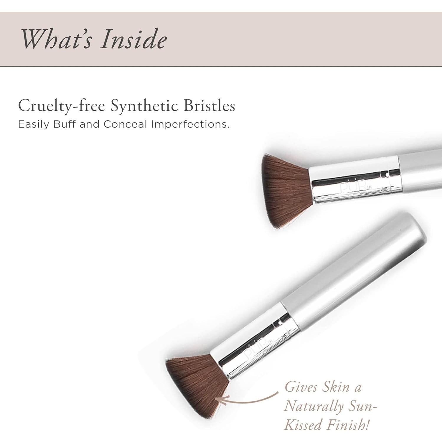 Brocha de Maquillaje Chisel PÚR Beauty Sintética 18.8 cm