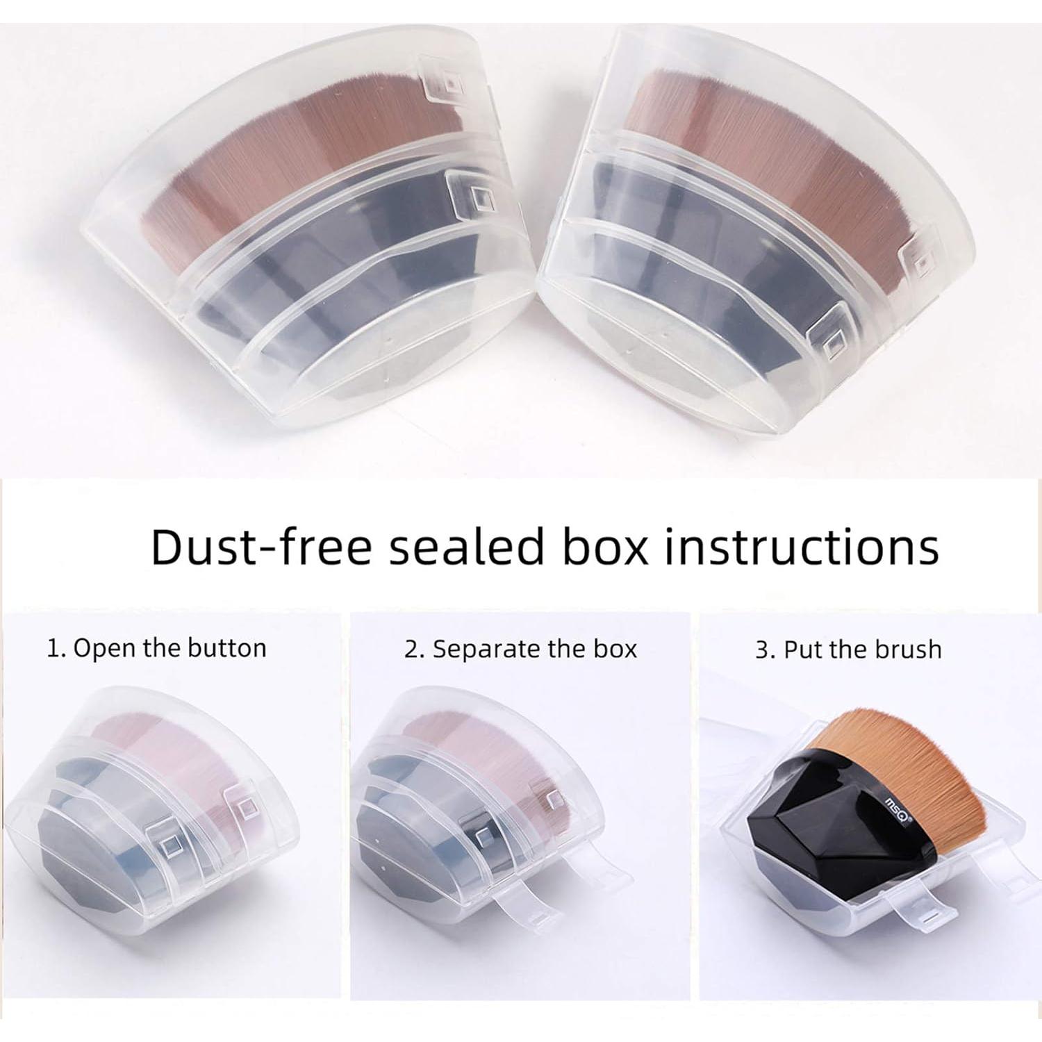 Brocha de Maquillaje MSQ para Base con Estuche Negro