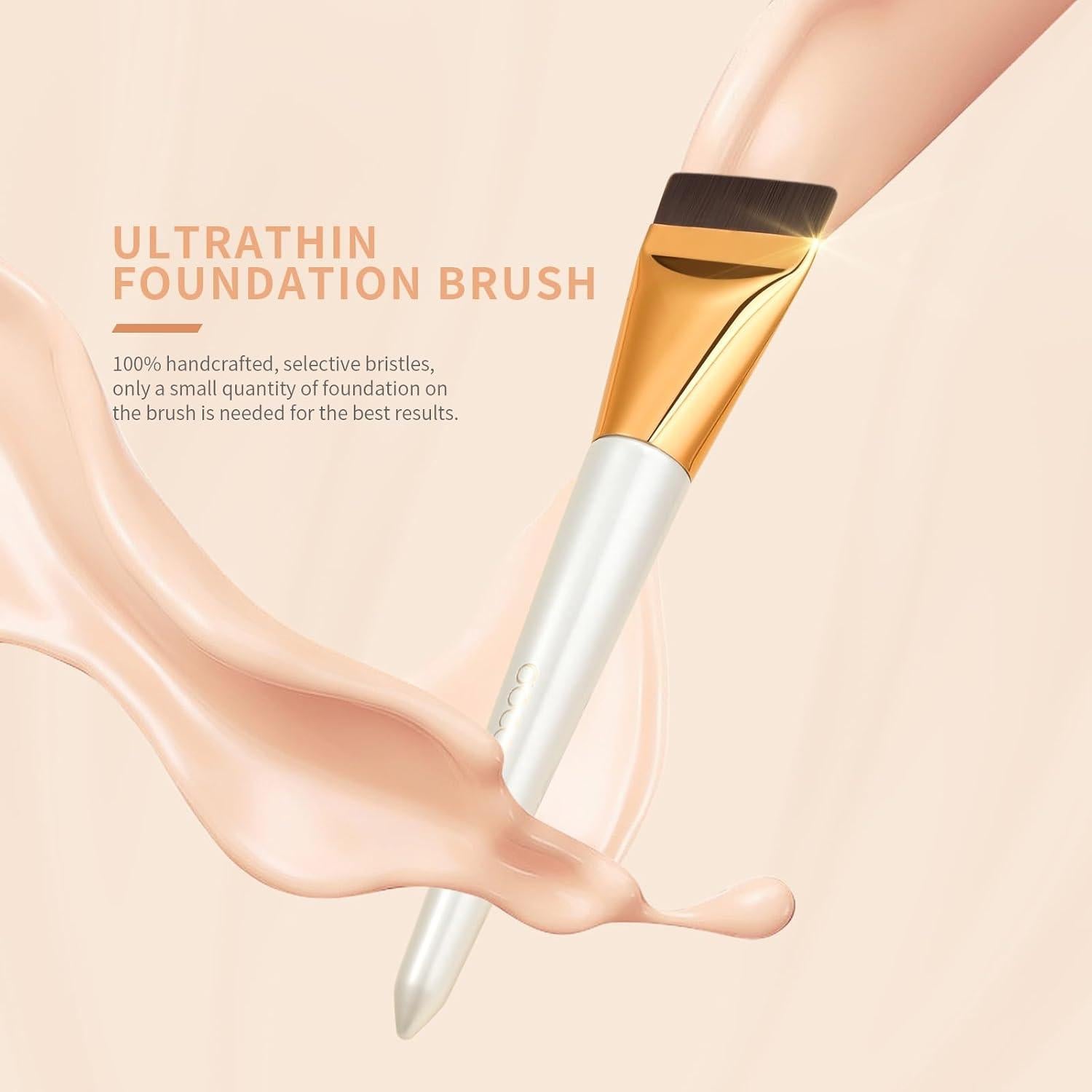 Brocha Plana Docolor para Base Líquida Ultra Fina 16 cm