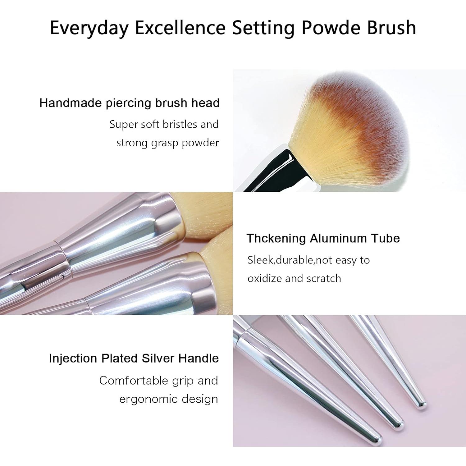 Brocha de Maquillaje Kabuki Daubigny Plana Arqueada 21cm