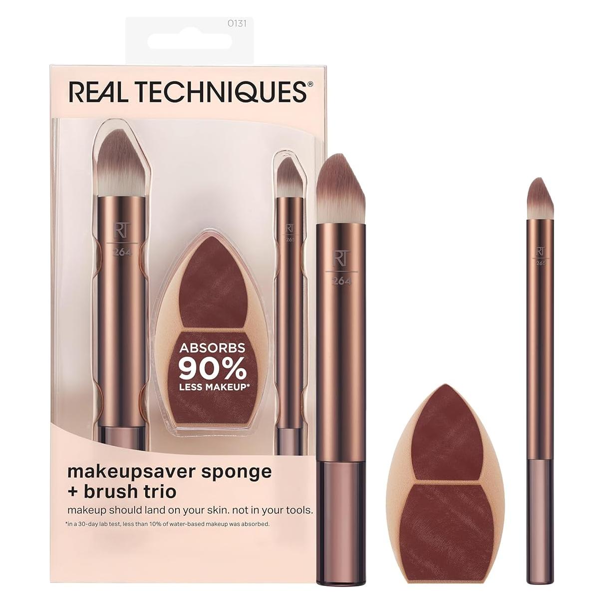 Set de Brochas y Esponjas Makeupsaver Real Techniques 3 Piezas