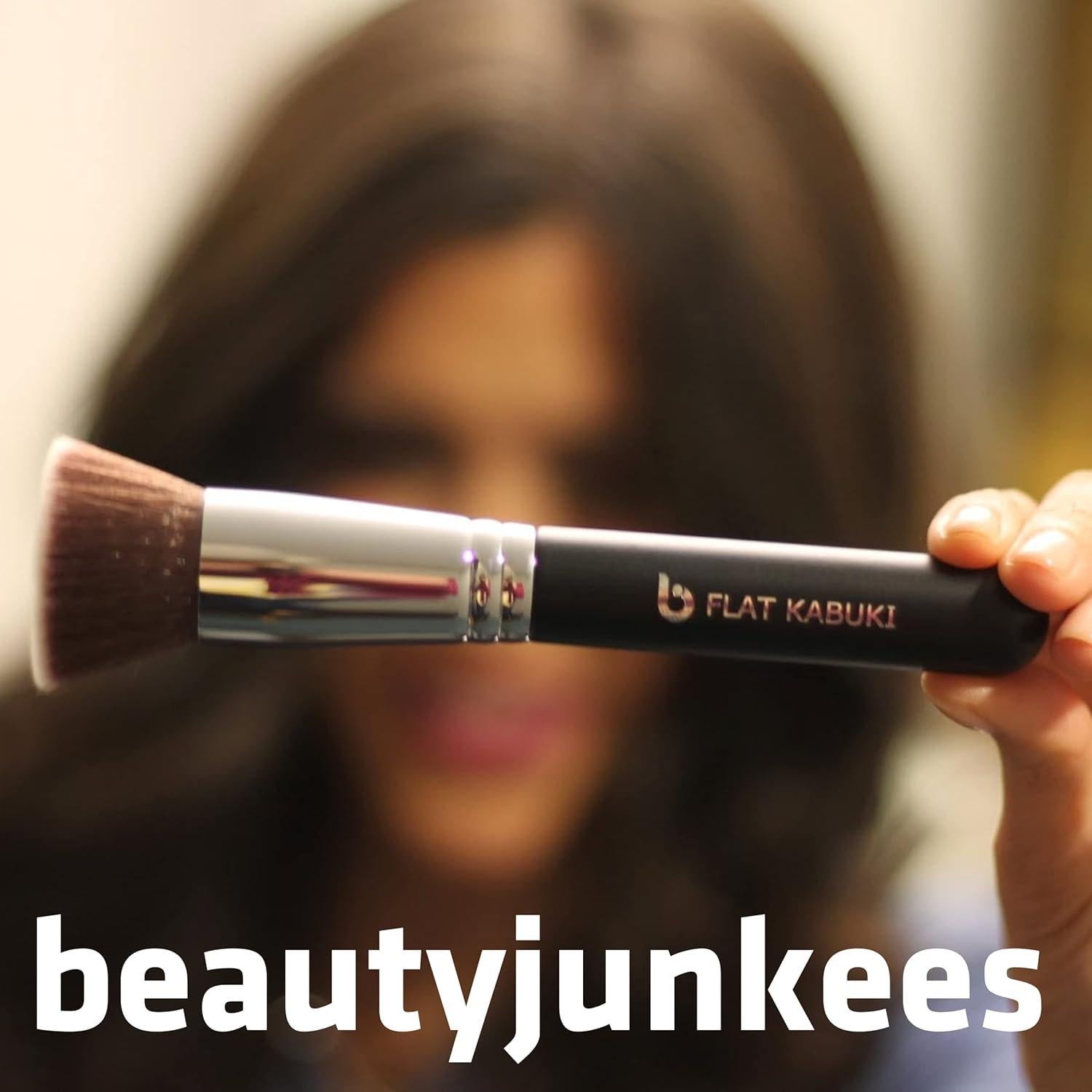 Brocha Kabuki Plana Beauty Junkees para Base Maquillaje