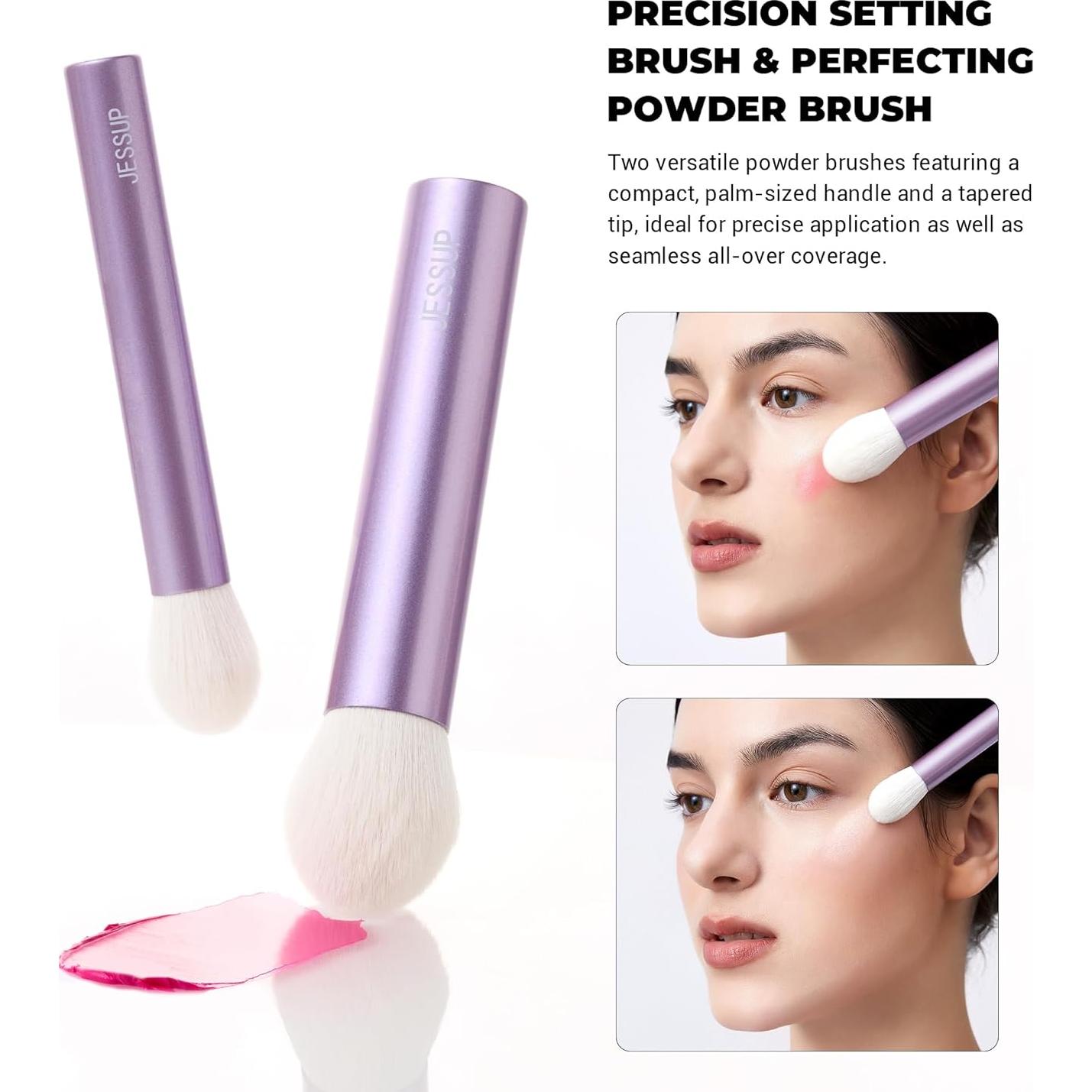 Juego de Brochas de Maquillaje Jessup 4 Piezas Kabuki