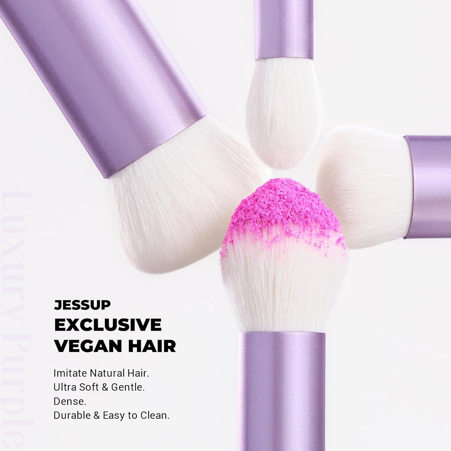 Juego de Brochas de Maquillaje Jessup 4 Piezas Kabuki