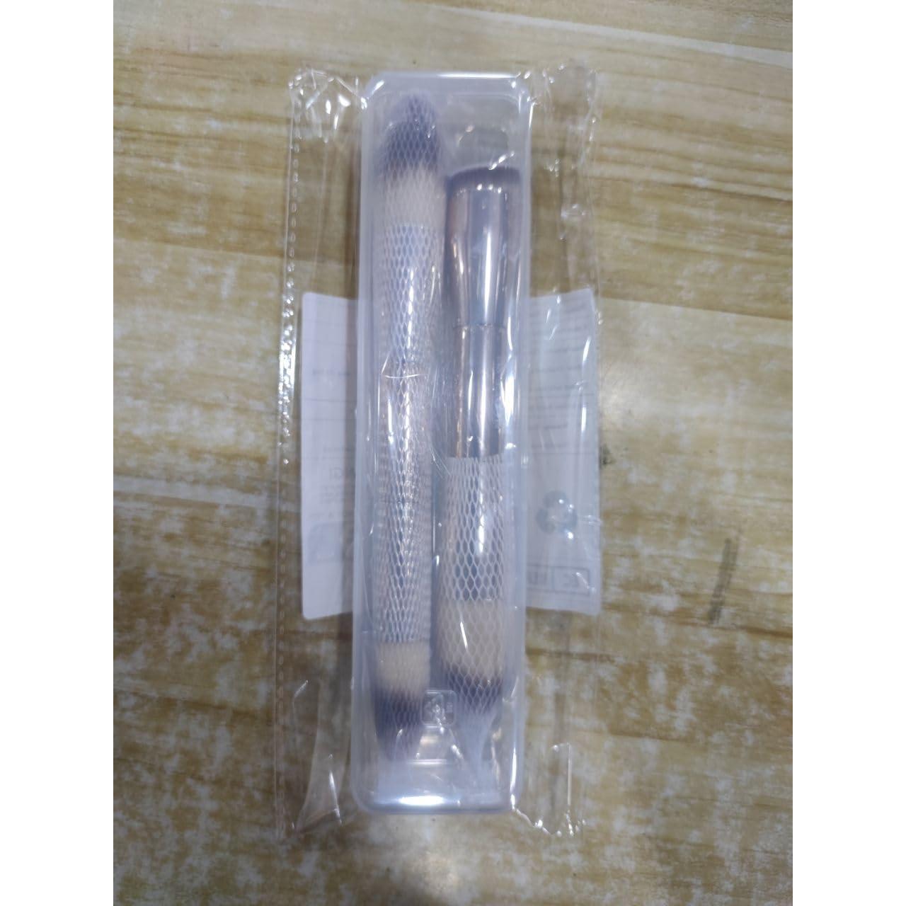 Pinceles de Maquillaje Doble Cara MAANGE Oro 2 Piezas