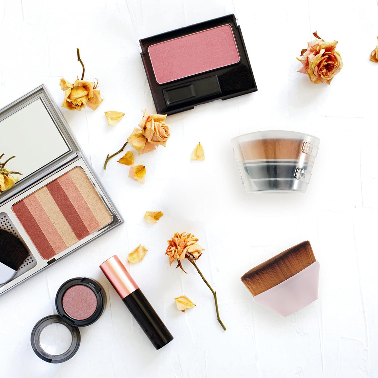 BEAHOT Brocha de Maquillaje Kabuki 4 Piezas con Estuche