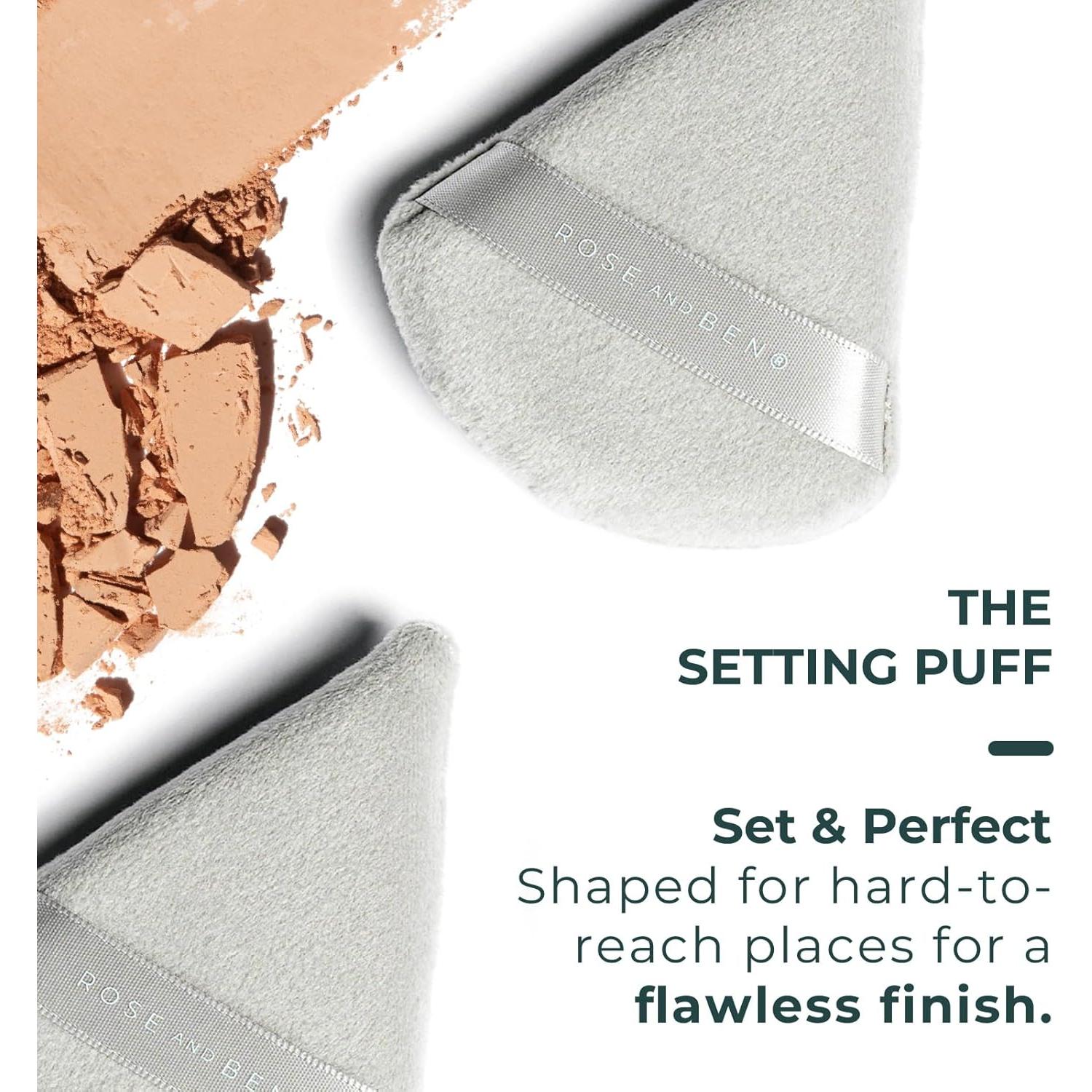 Puf de Maquillaje Rose y Ben - Juego de 2 Pufs para Ojos