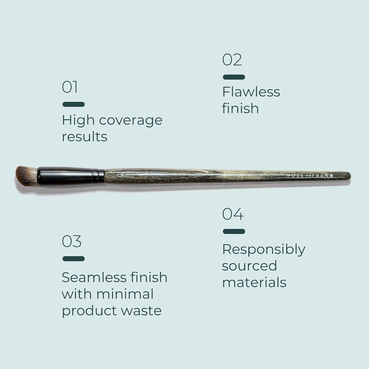 Brocha Correctora Angulada Rose y Ben Beauty - Alta Cobertura