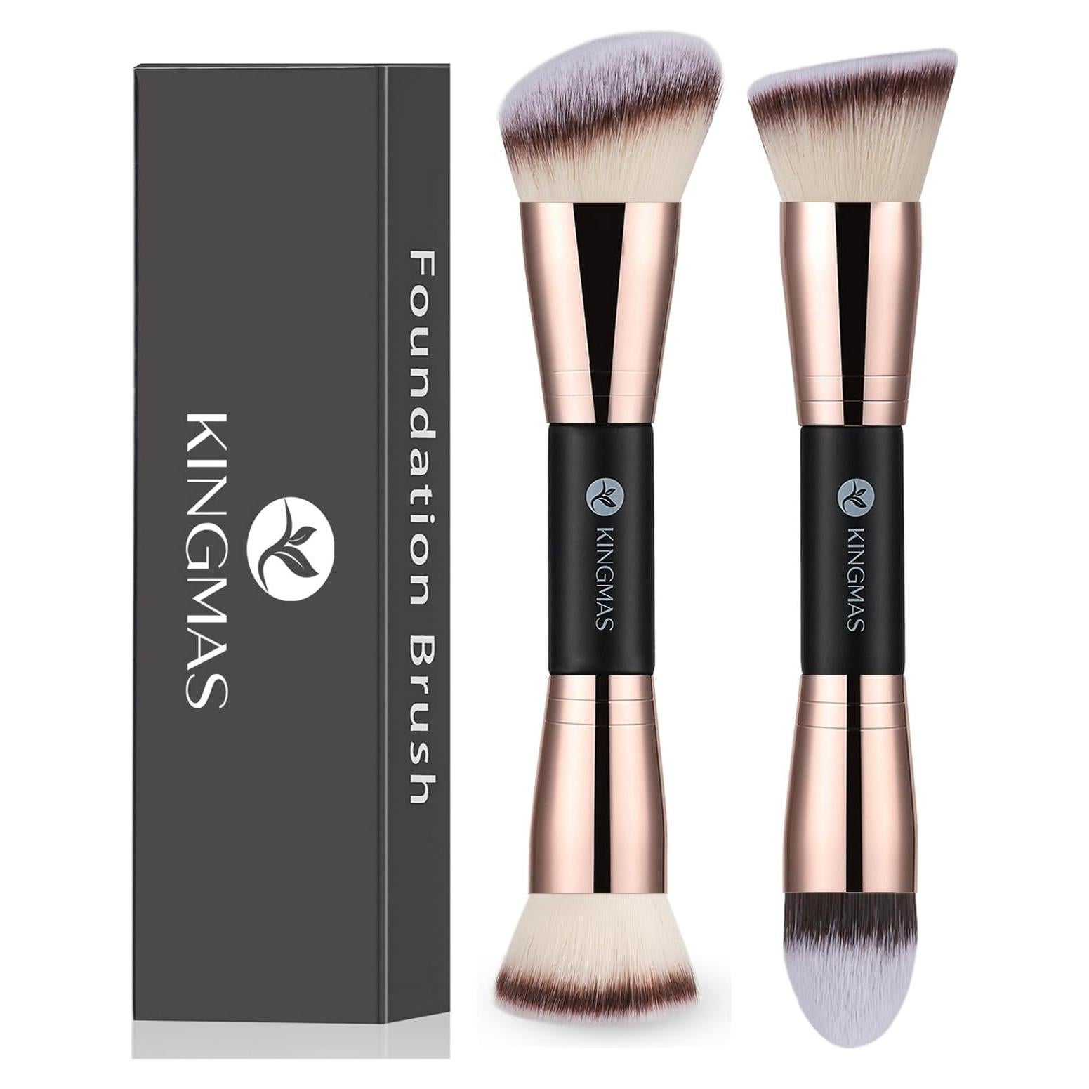 Pinceles de Maquillaje Doble Cara KINGMAS - 2 Piezas