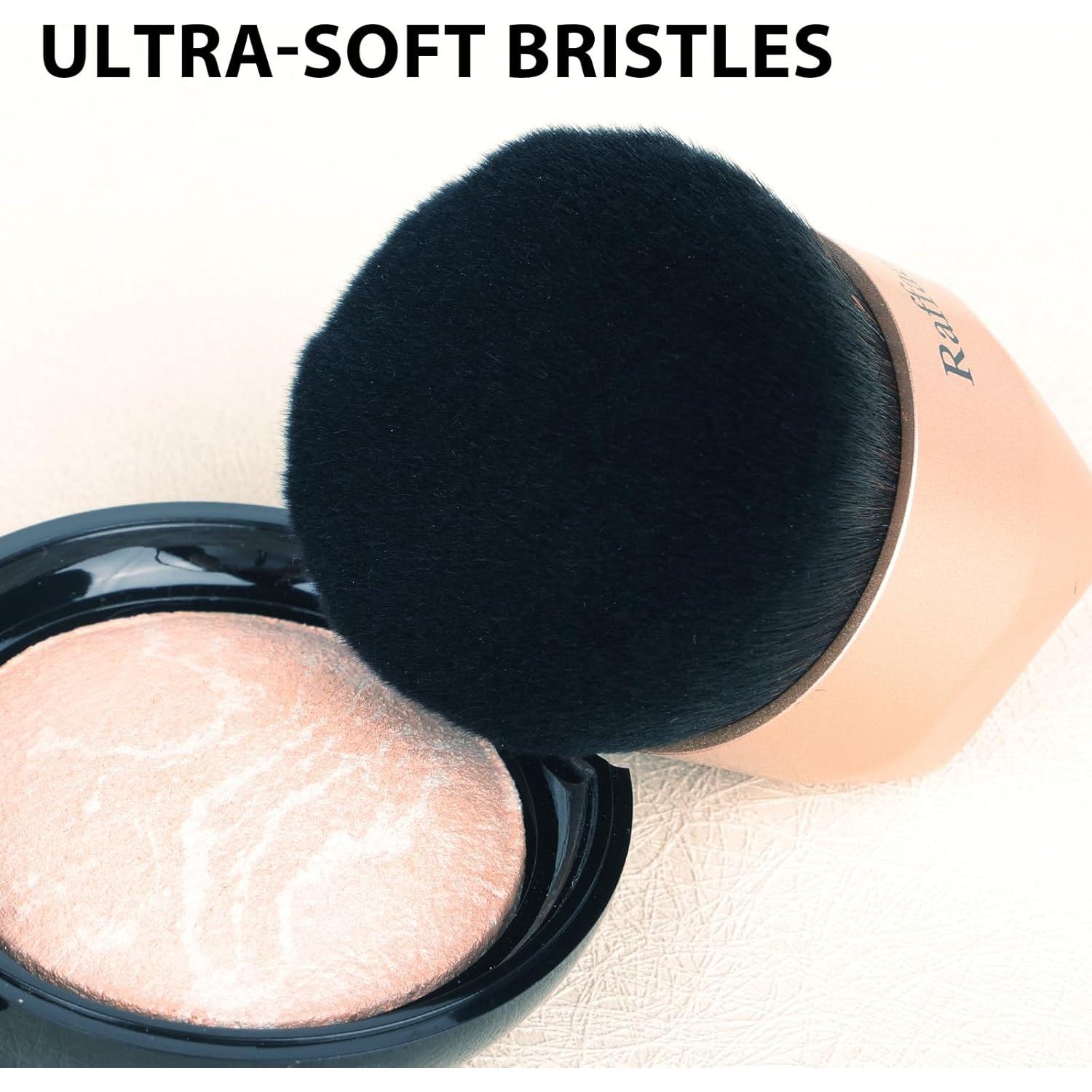 Pincel Kabuki Angulado Raffaello - Cerdas Suaves y Densas