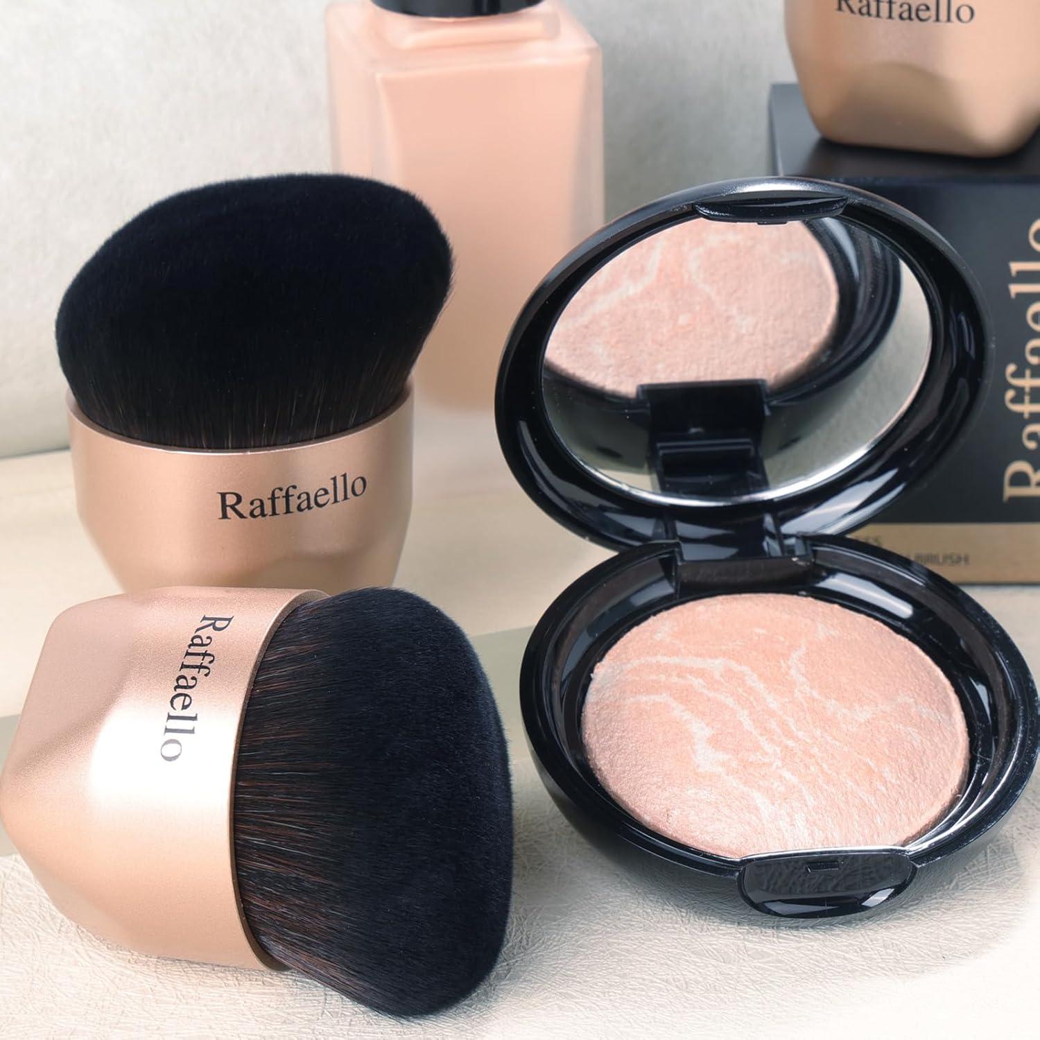 Pincel Kabuki Angulado Raffaello - Cerdas Suaves y Densas