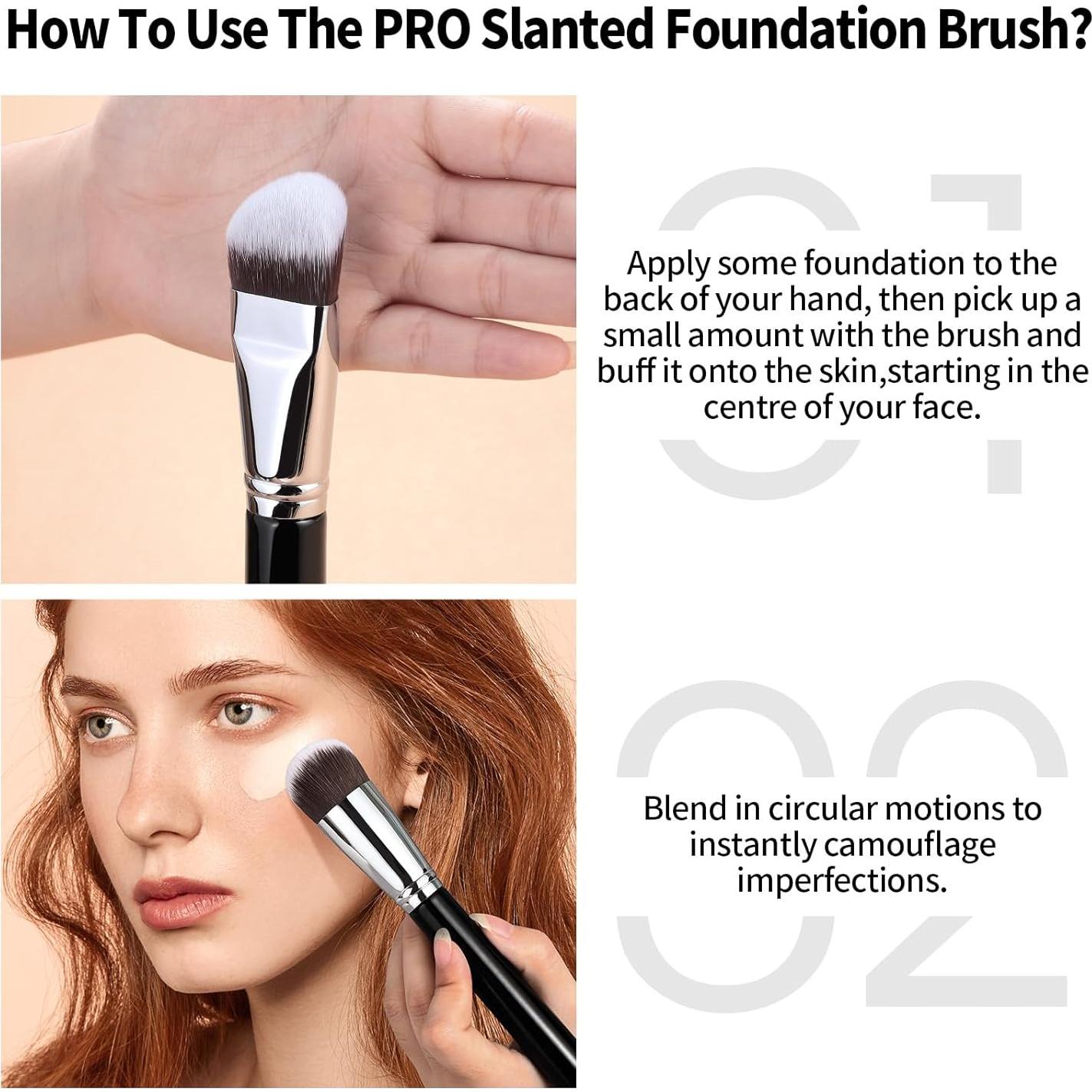 Brocha de Base Inclinada EIGSHOW para Rostro 15.24 cm