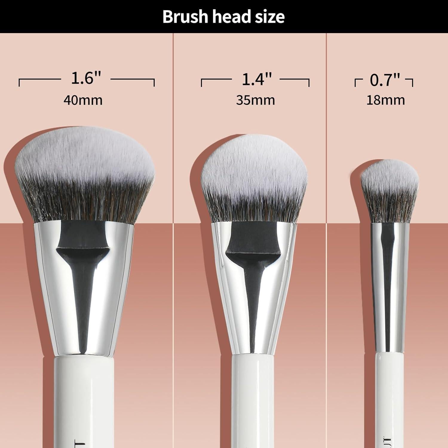 Conjunto de Brochas de Maquillaje Albeaut 3 Piezas Anguladas