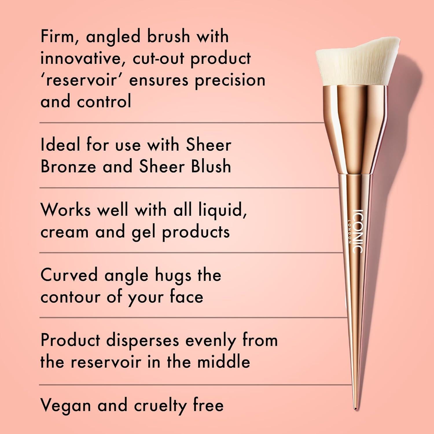 Brocha de Contorno Curvada Iconic London 19x4 cm