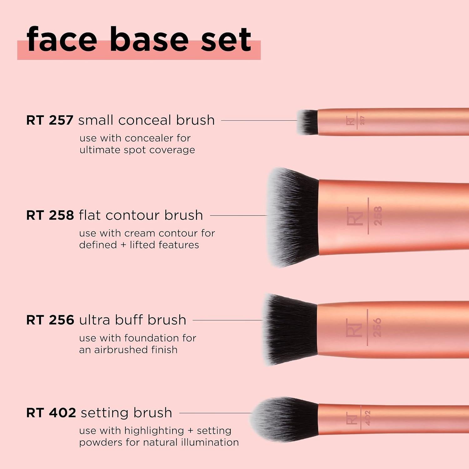 Set de Brochas de Maquillaje Real Techniques 4 Piezas