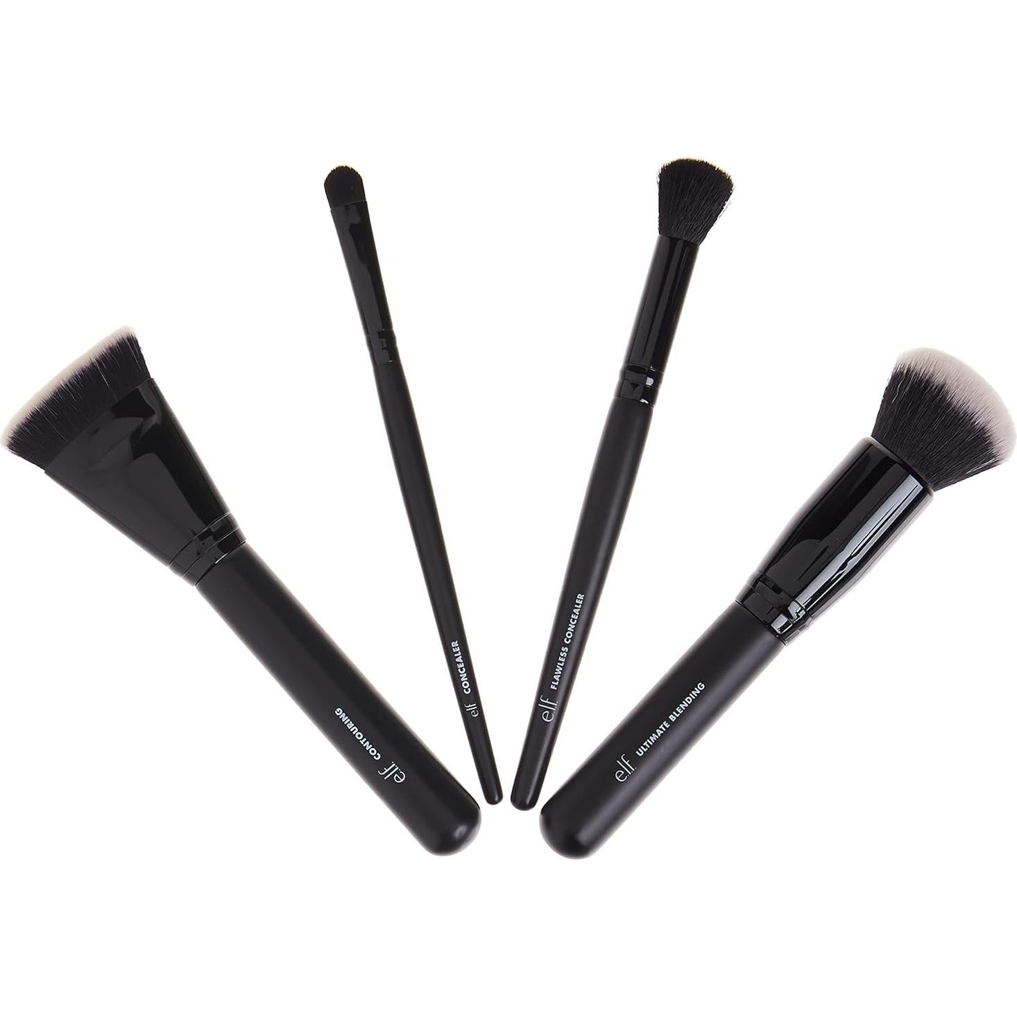 Kit de Brochas de Maquillaje e.l.f. 4 Piezas Vegano