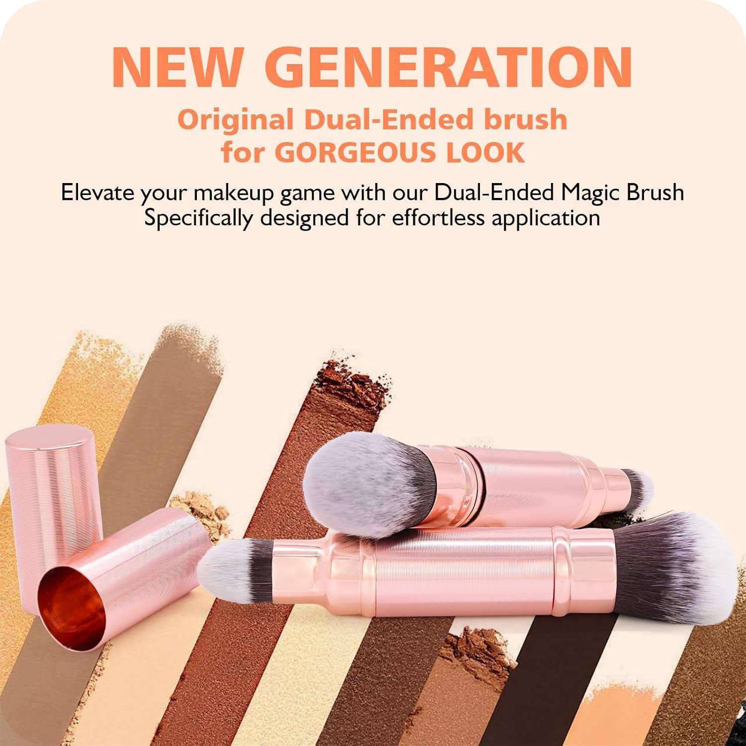 Brocha Kabuki Retráctil EOICCEOH para Maquillaje Facial