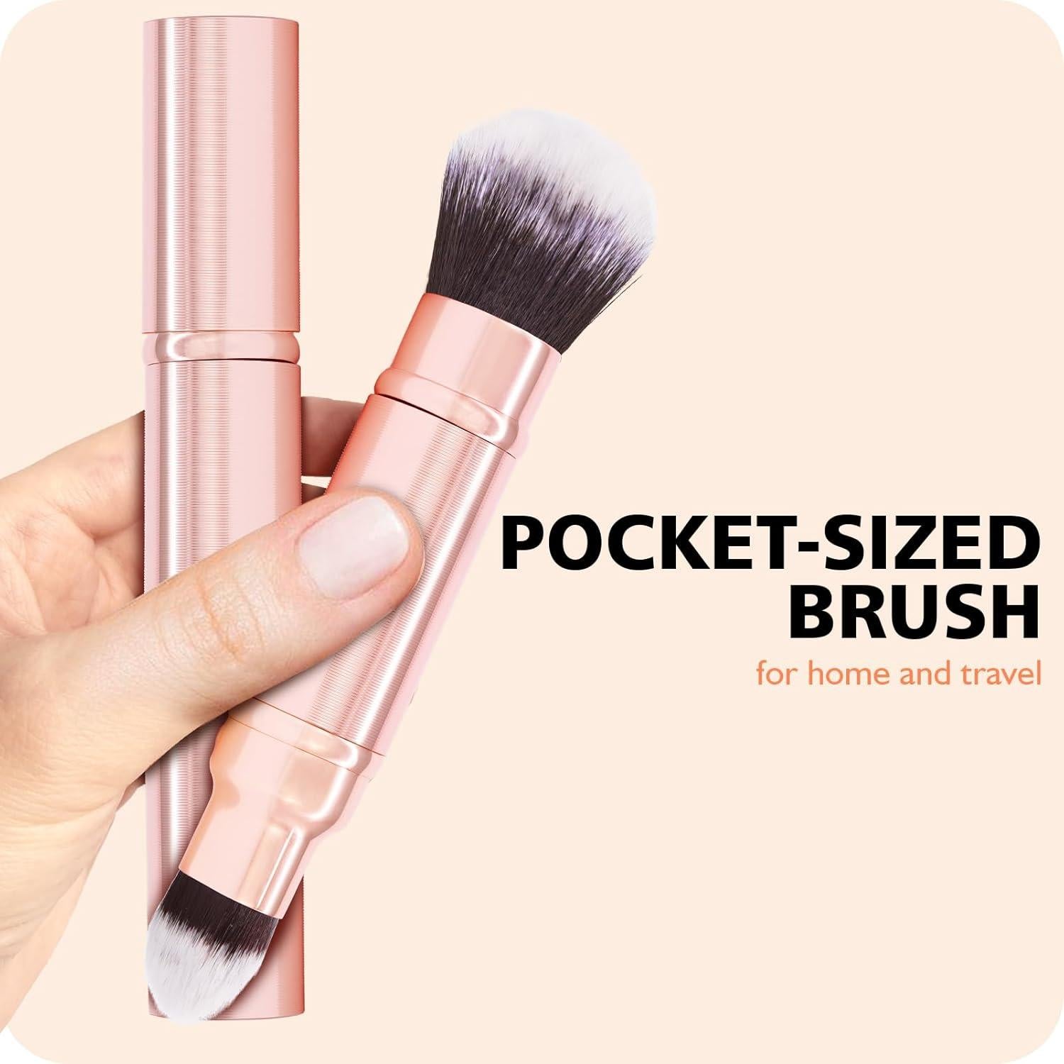 Brocha Kabuki Retráctil EOICCEOH para Maquillaje Facial