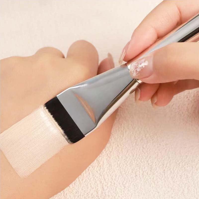 Brochas de Maquillaje Coshine 2pcs Base Cuadrada Plana Negra