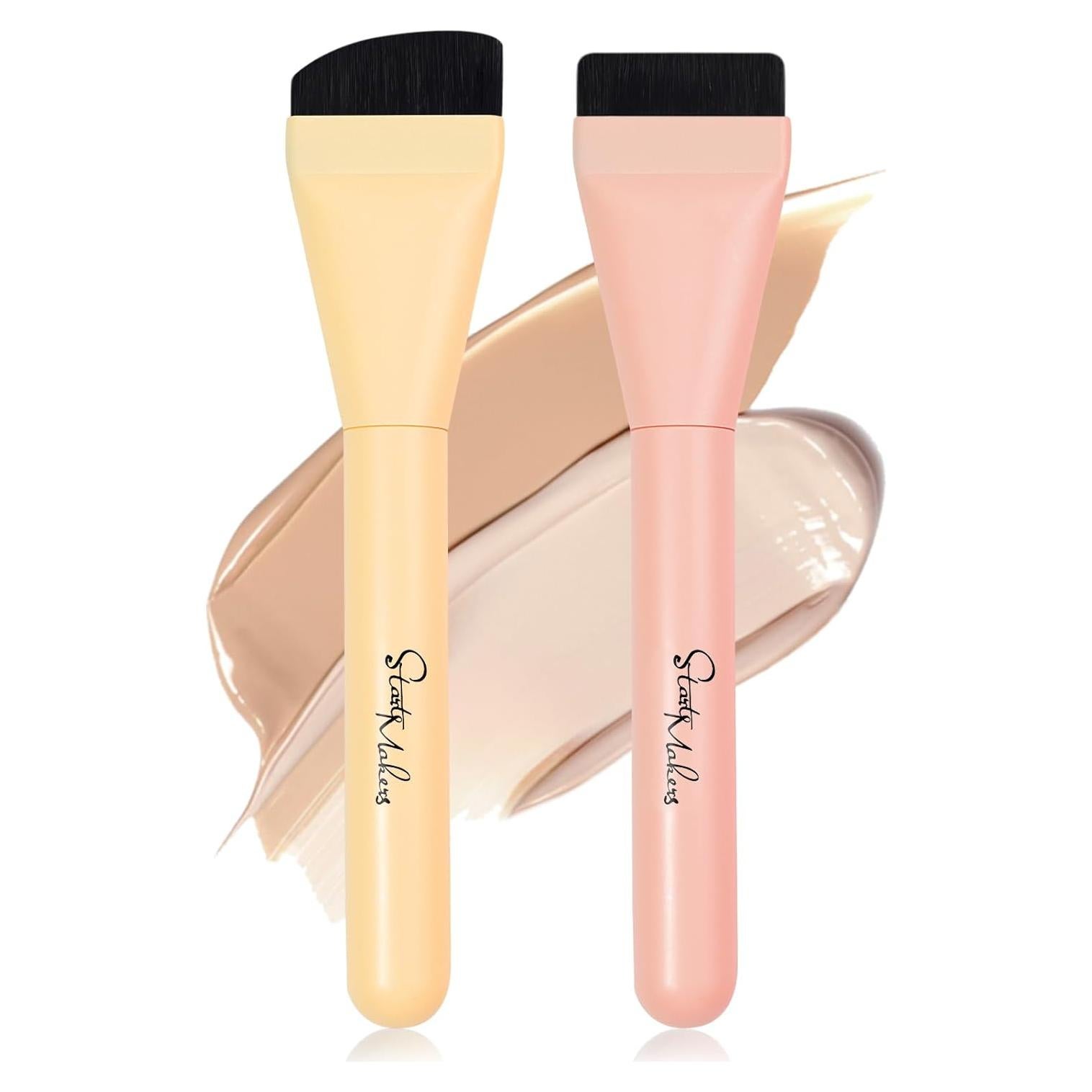 Brochas de Base Ultra Finas START MAKERS 2 Pcs Rosa Amarillo