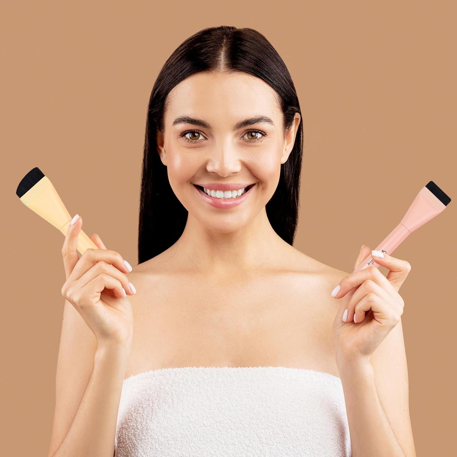 Brochas de Base Ultra Finas START MAKERS 2 Pcs Rosa Amarillo