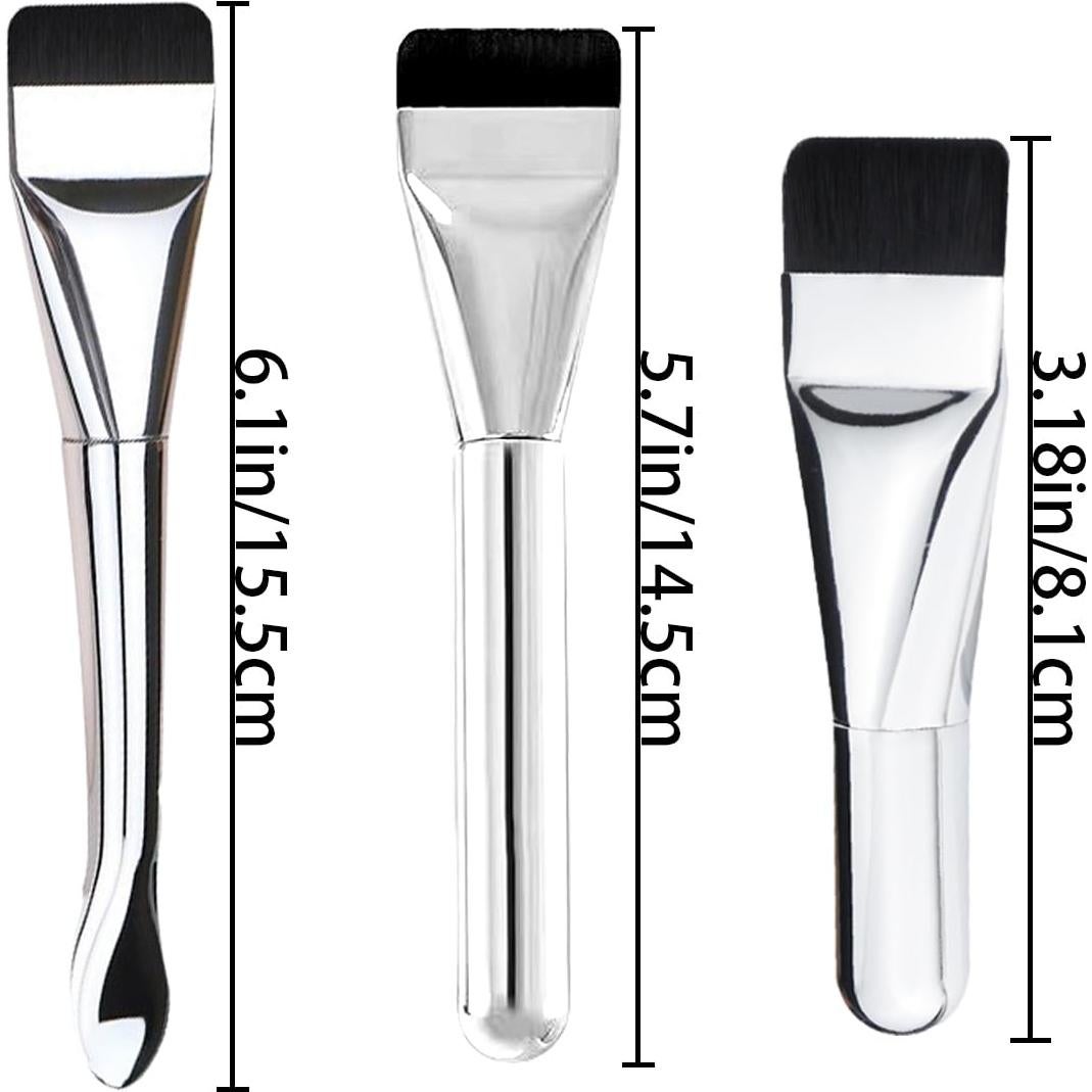 Set de 3 Brochas de Maquillaje Planas AddLotLot 15,24 cm