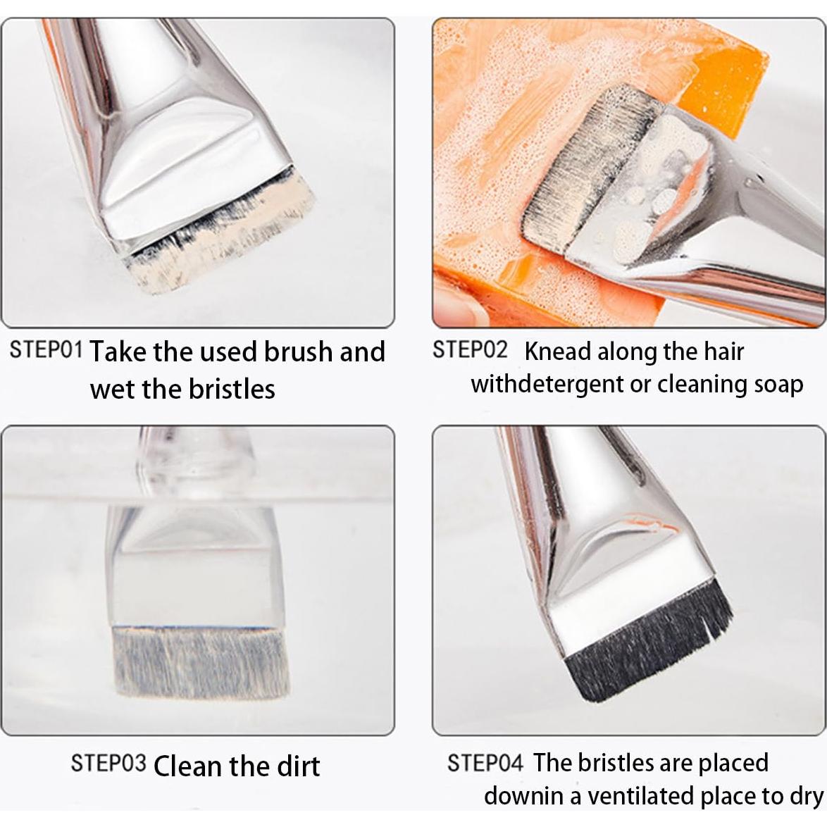 Set de 3 Brochas de Maquillaje Planas AddLotLot 15,24 cm