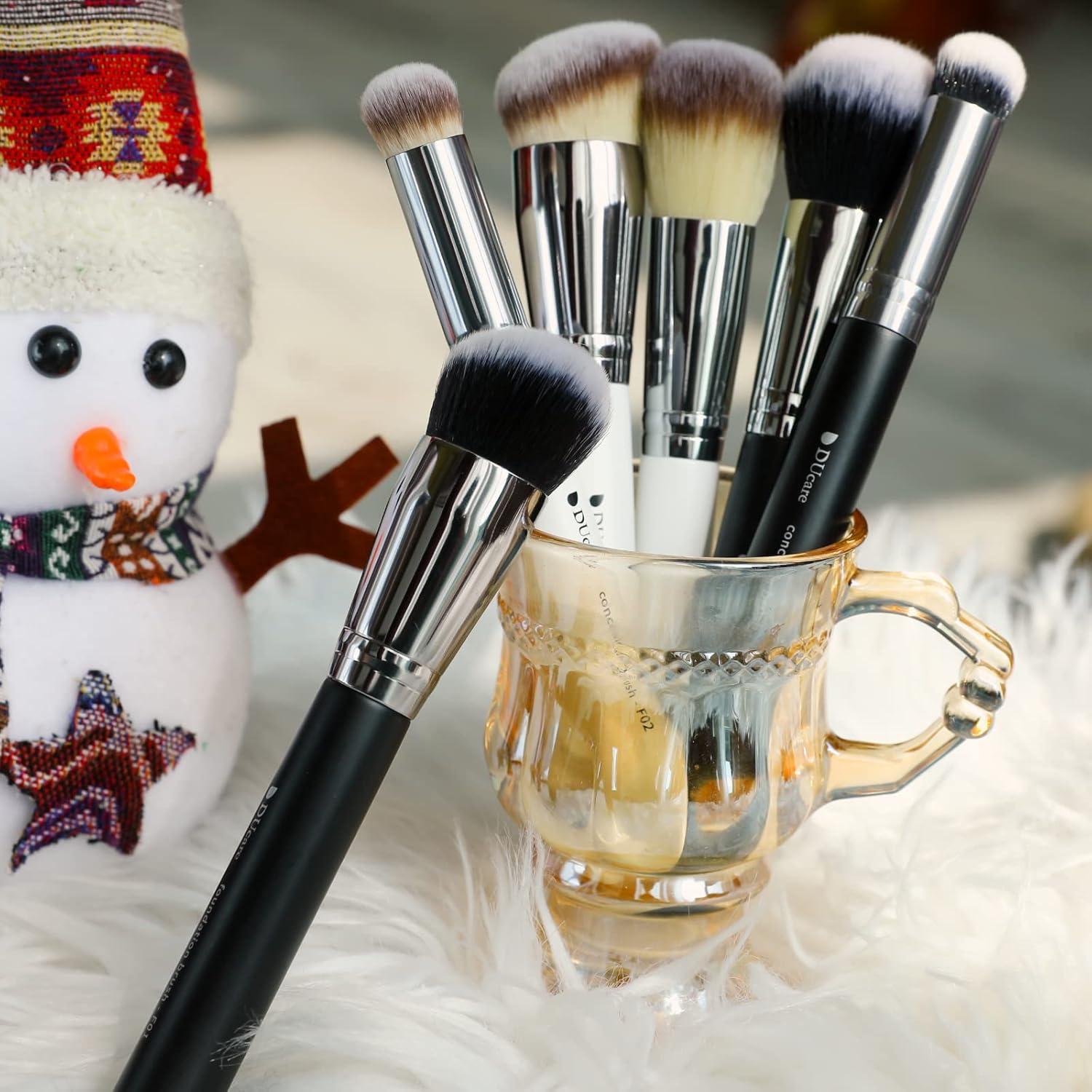 DUcare Pinceles de Maquillaje Kabuki 3 Piezas Veganos