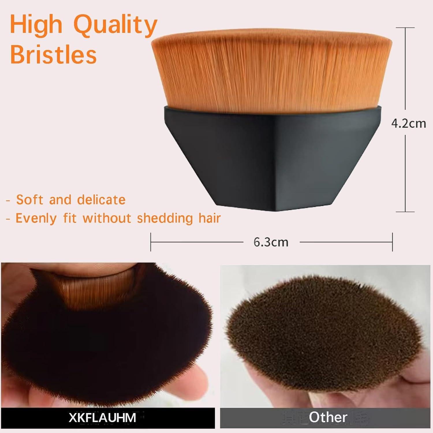 Paquete de 2 Pinceles de Maquillaje XKFLAUHM Rosa y Negro