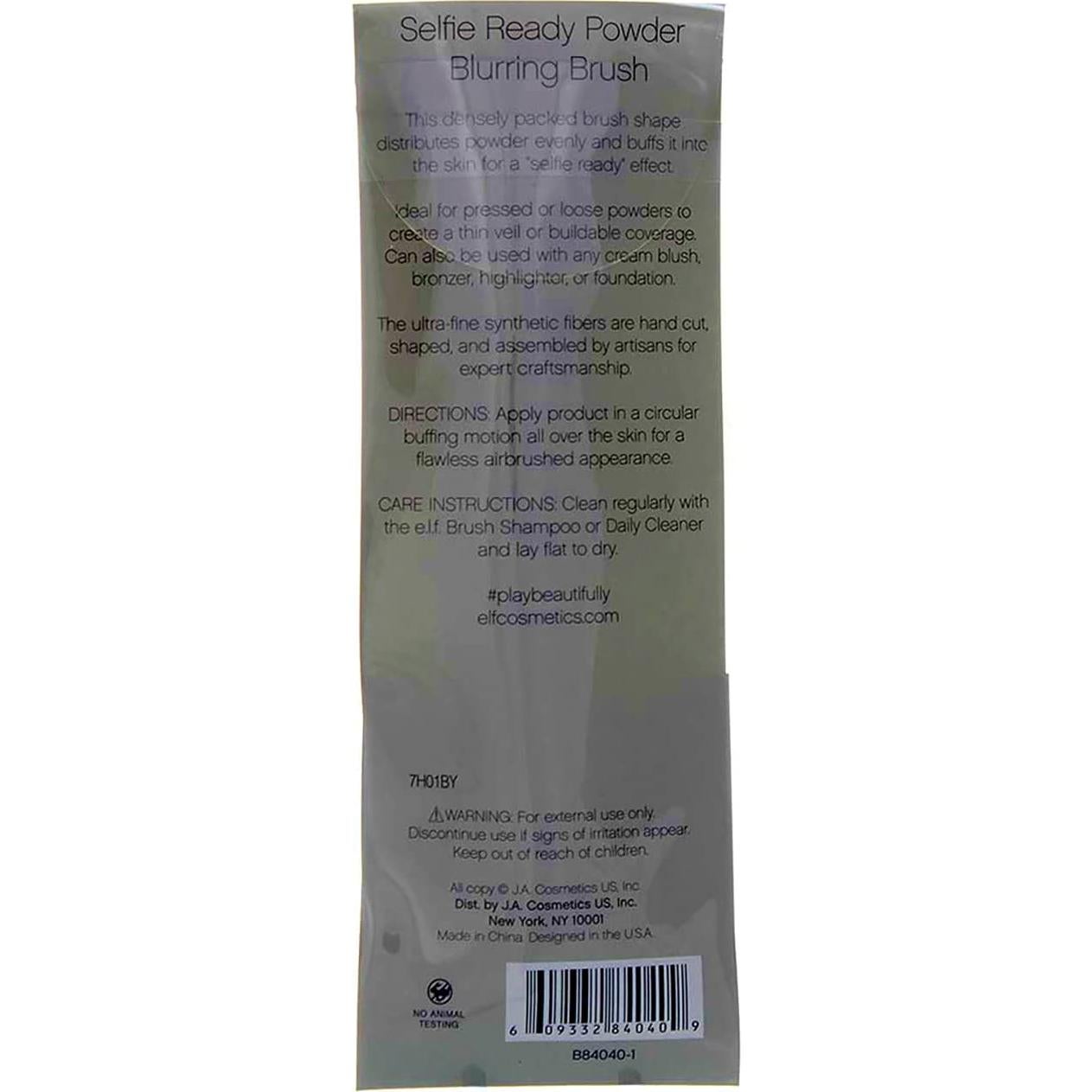 Brocha Difusora de Polvo e.l.f. 19,37 cm Vegana y Cruelty Free