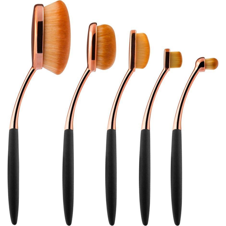 Set de Brochas de Maquillaje Yoseng 5 Pcs Ovaladas Sintéticas