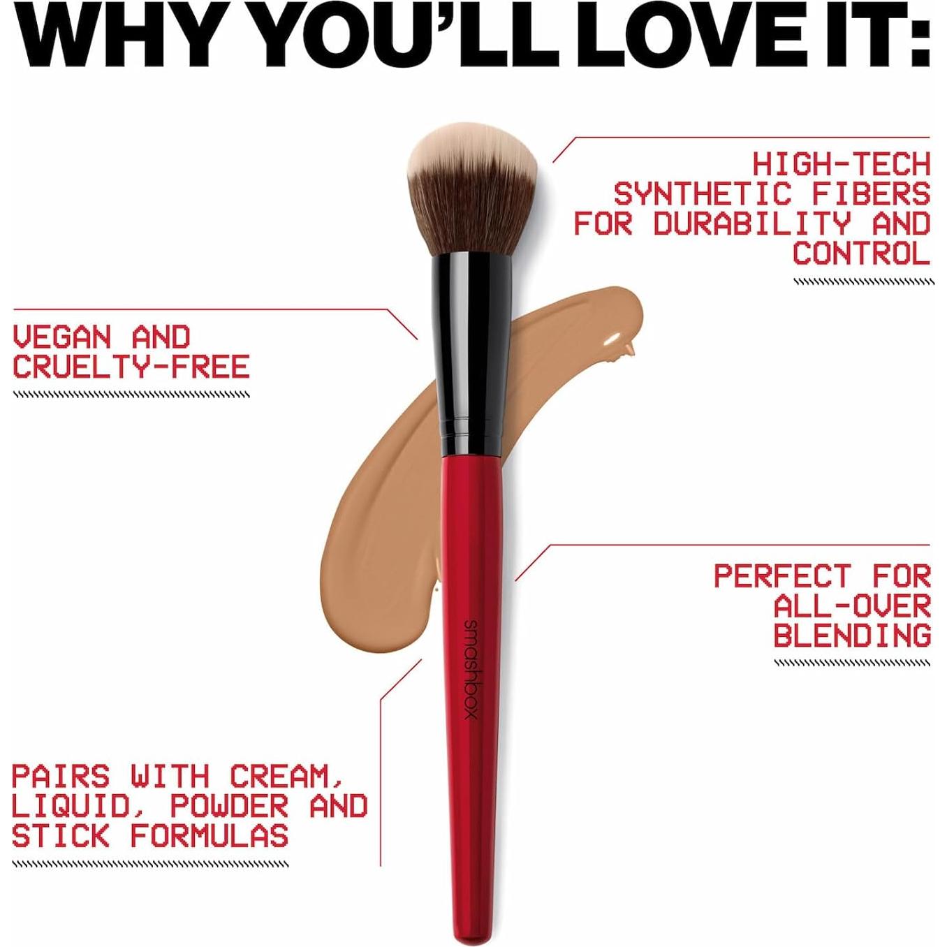 Brocha Difuminadora Smashbox para Maquillaje Líquido y Polvo