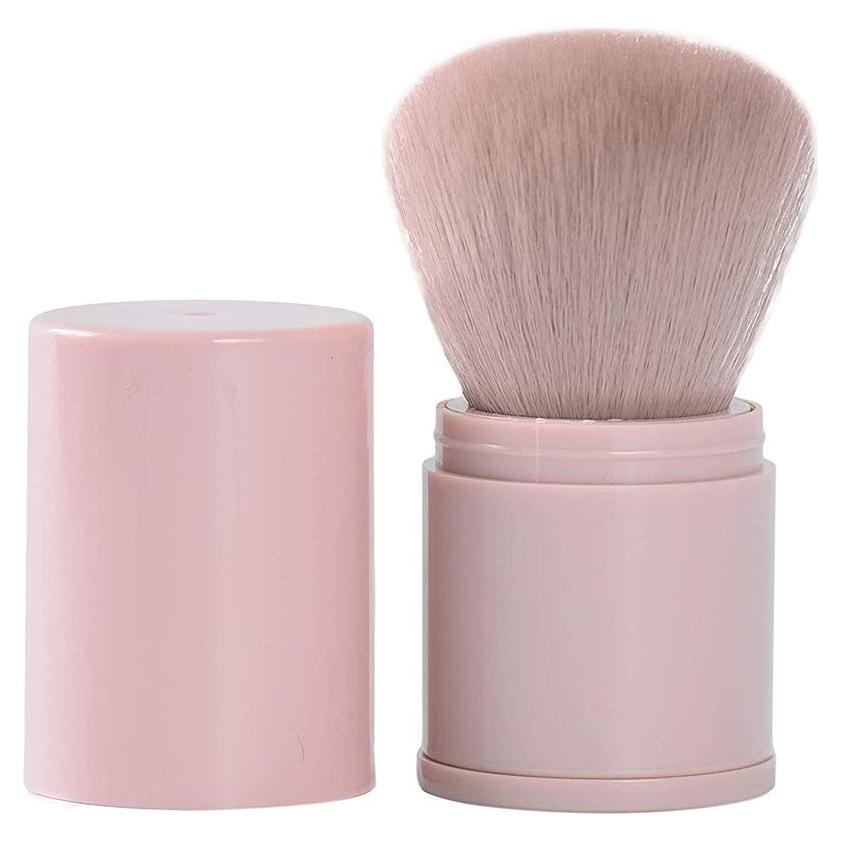 Brocha Kabuki Profesional RN BEAUTY Rosa - Maquillaje Portátil