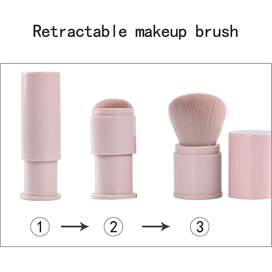 Brocha Kabuki Profesional RN BEAUTY Rosa - Maquillaje Portátil