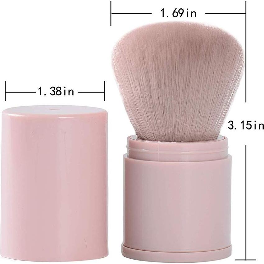 Brocha Kabuki Profesional RN BEAUTY Rosa - Maquillaje Portátil