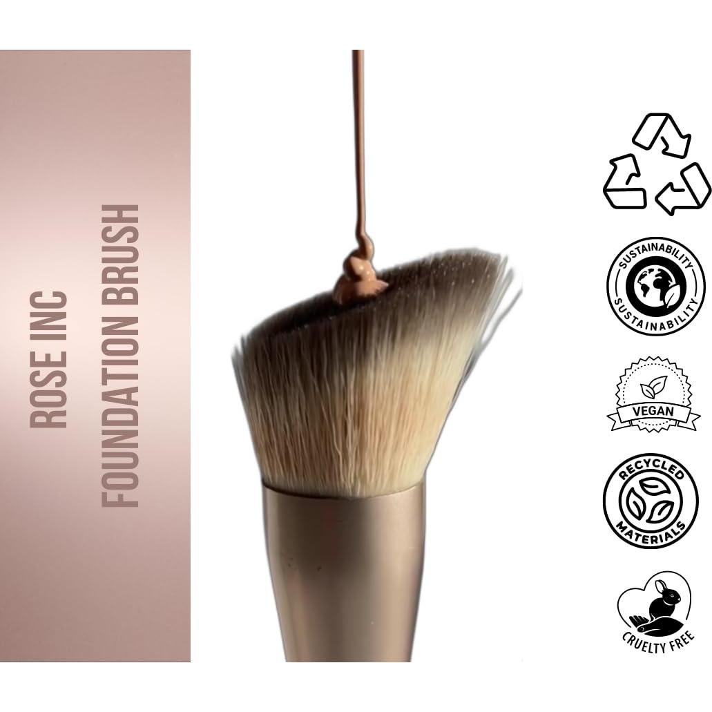 Brocha de Fundación Angulada Rose Inc - Vegana y Multiusos