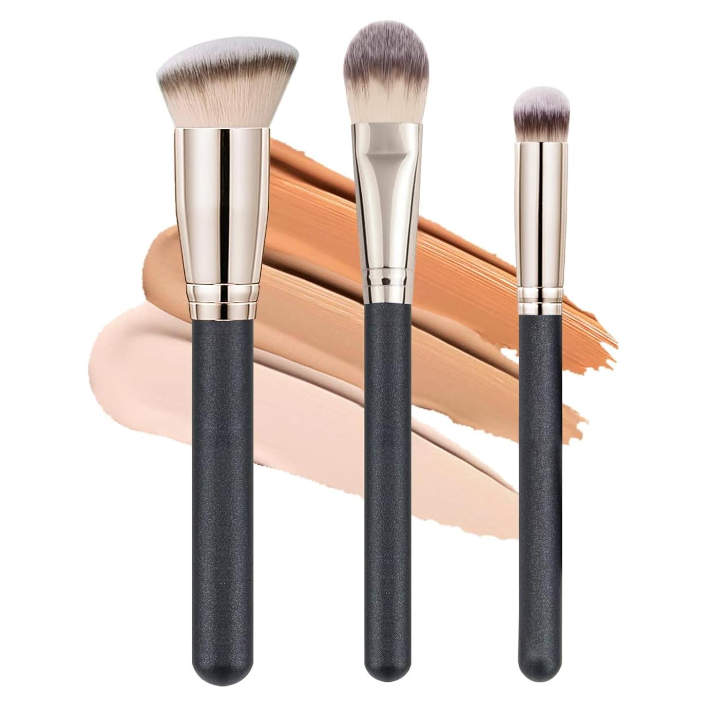 Set de Pinceles de Maquillaje Raffaello 3 Pcs Kabuki