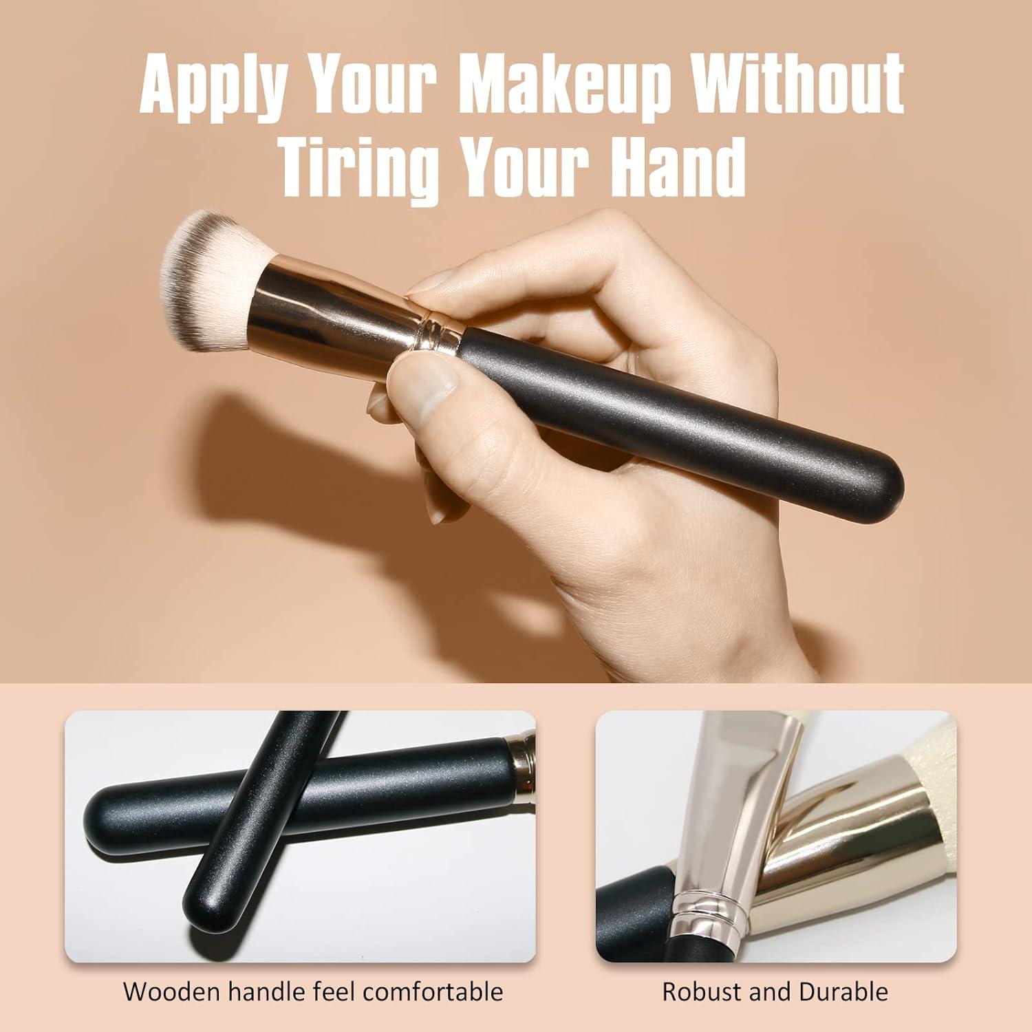 Set de Pinceles de Maquillaje Raffaello 3 Pcs Kabuki